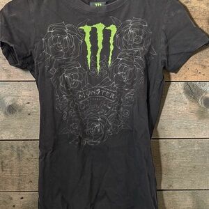 Monster Energy Black Graphic Tee for Women